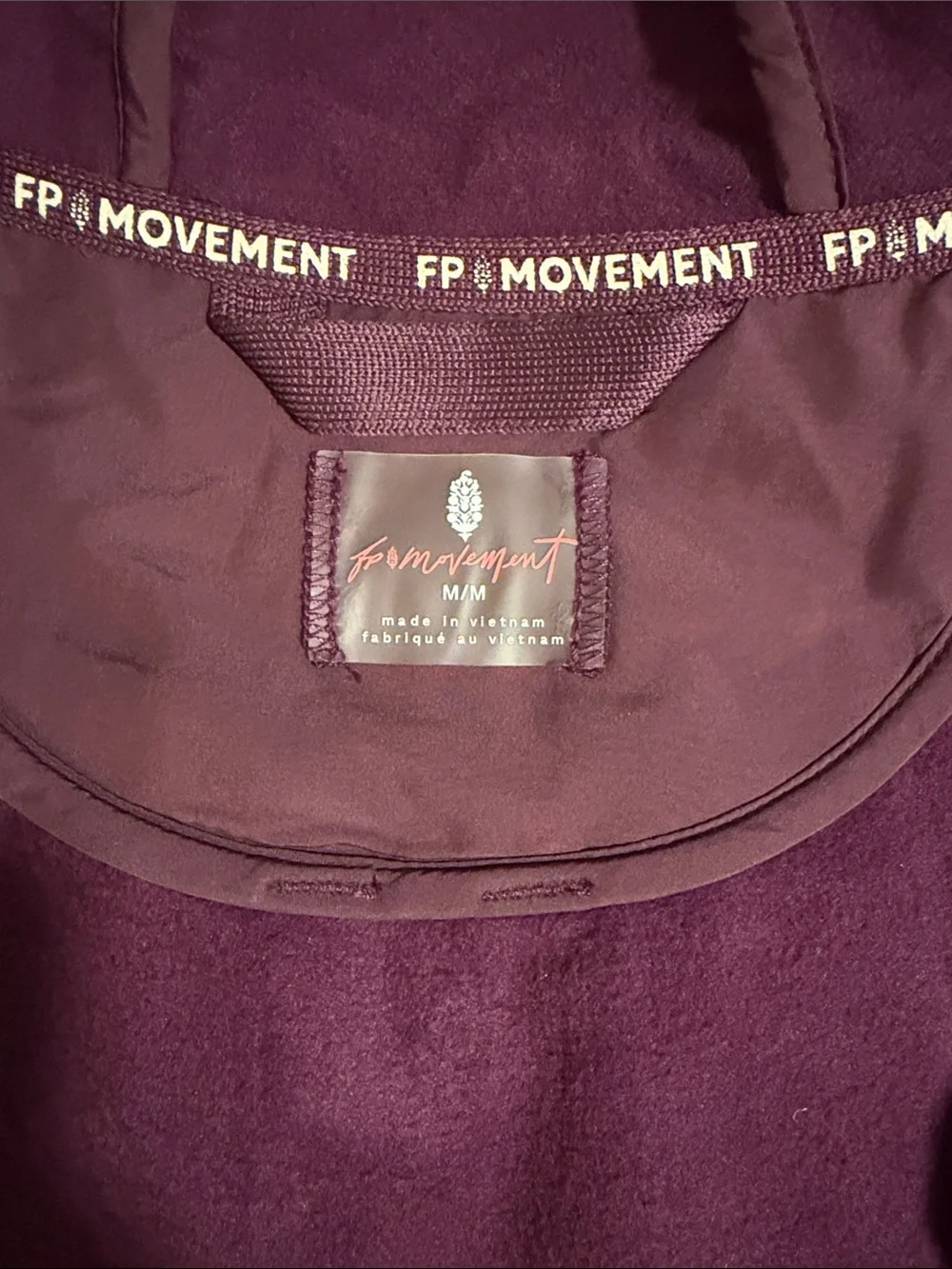NWT Free People 🍒 All Terrain Fleece Training Jacket in ‘Black Cherry’